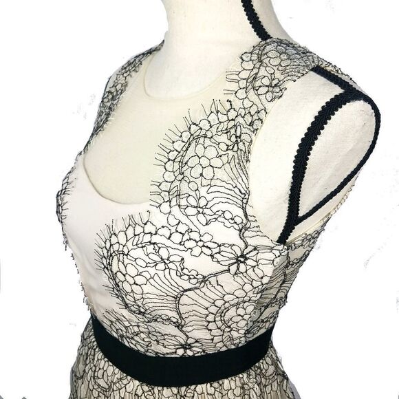 Gianni Bini》 Tiered Lace Overlay Cocktail Dress - Picture 3 of 8